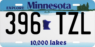 MN license plate 396TZL