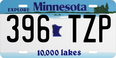 MN license plate 396TZP