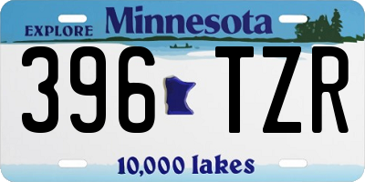 MN license plate 396TZR