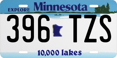 MN license plate 396TZS