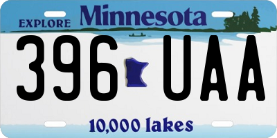 MN license plate 396UAA