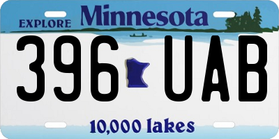 MN license plate 396UAB