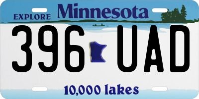 MN license plate 396UAD