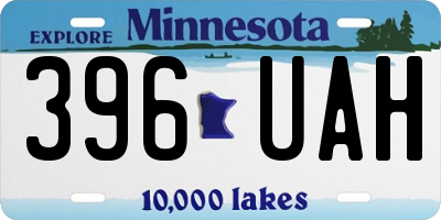 MN license plate 396UAH