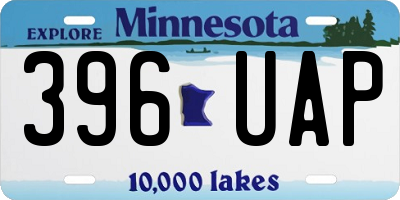 MN license plate 396UAP
