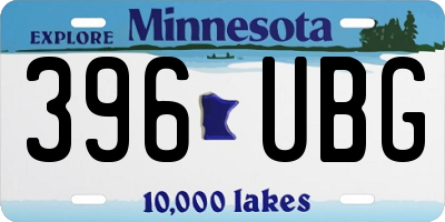 MN license plate 396UBG