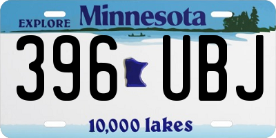 MN license plate 396UBJ