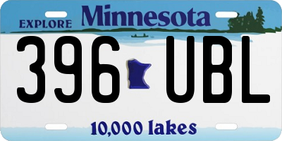 MN license plate 396UBL