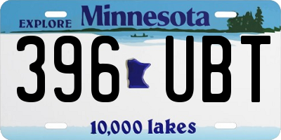 MN license plate 396UBT