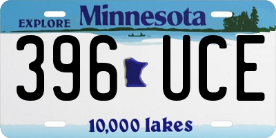 MN license plate 396UCE