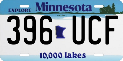 MN license plate 396UCF