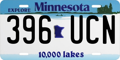 MN license plate 396UCN