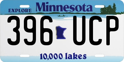 MN license plate 396UCP