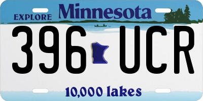 MN license plate 396UCR