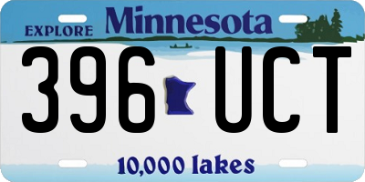 MN license plate 396UCT