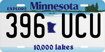 MN license plate 396UCU