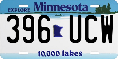 MN license plate 396UCW