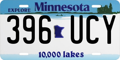 MN license plate 396UCY