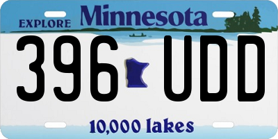 MN license plate 396UDD