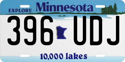 MN license plate 396UDJ