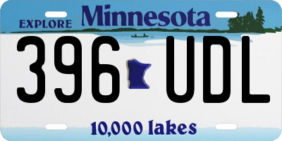 MN license plate 396UDL