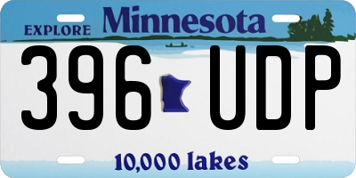 MN license plate 396UDP