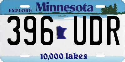 MN license plate 396UDR