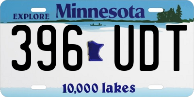 MN license plate 396UDT