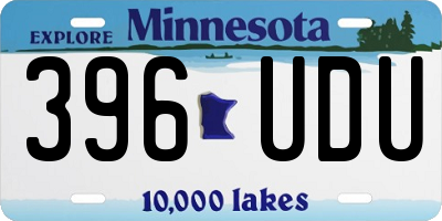 MN license plate 396UDU