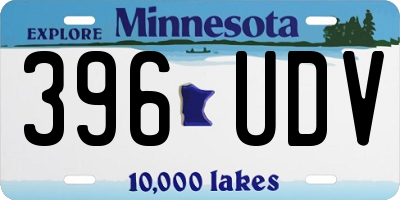 MN license plate 396UDV