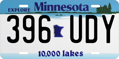 MN license plate 396UDY