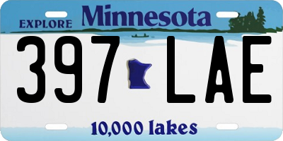 MN license plate 397LAE