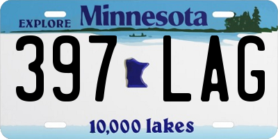 MN license plate 397LAG