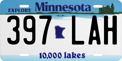 MN license plate 397LAH