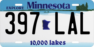 MN license plate 397LAL