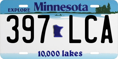 MN license plate 397LCA