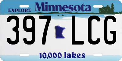 MN license plate 397LCG