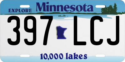 MN license plate 397LCJ