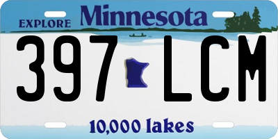 MN license plate 397LCM