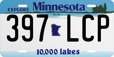 MN license plate 397LCP