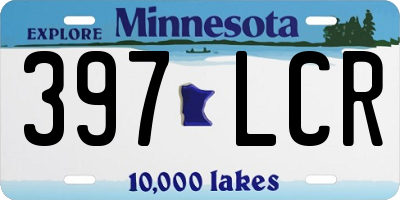 MN license plate 397LCR