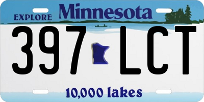 MN license plate 397LCT