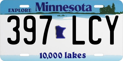 MN license plate 397LCY