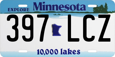 MN license plate 397LCZ
