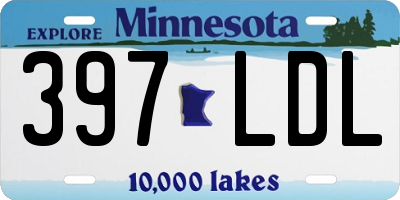 MN license plate 397LDL