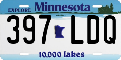 MN license plate 397LDQ