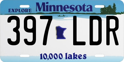 MN license plate 397LDR