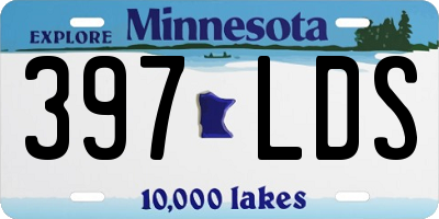 MN license plate 397LDS