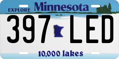 MN license plate 397LED