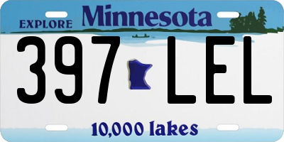 MN license plate 397LEL